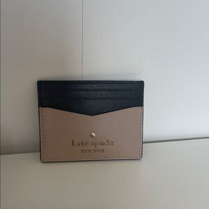 Kate Spade Black and Cream Card Holder